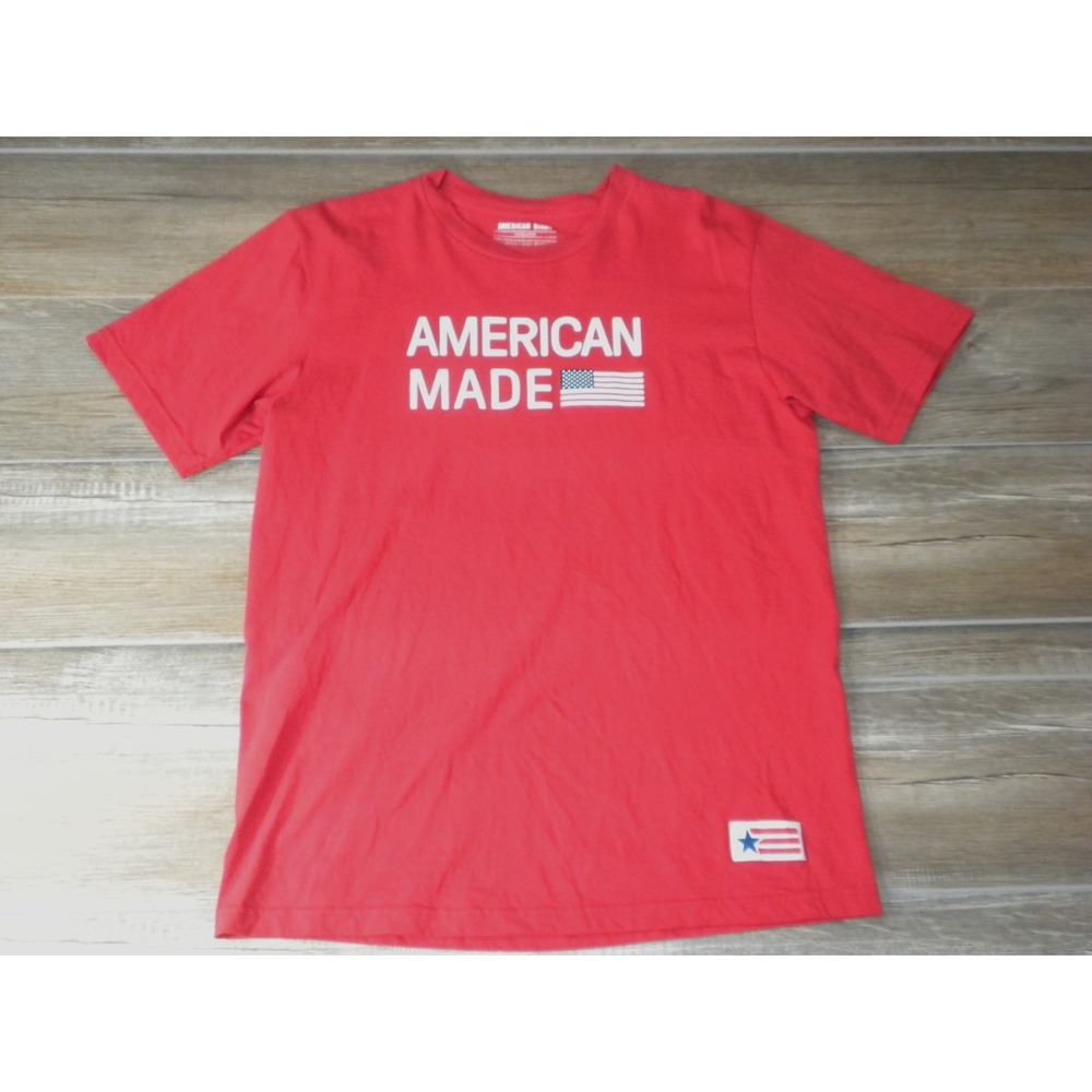 American Giant T-shirt Mens L‎ Red American Made Flag Collection USA Pride